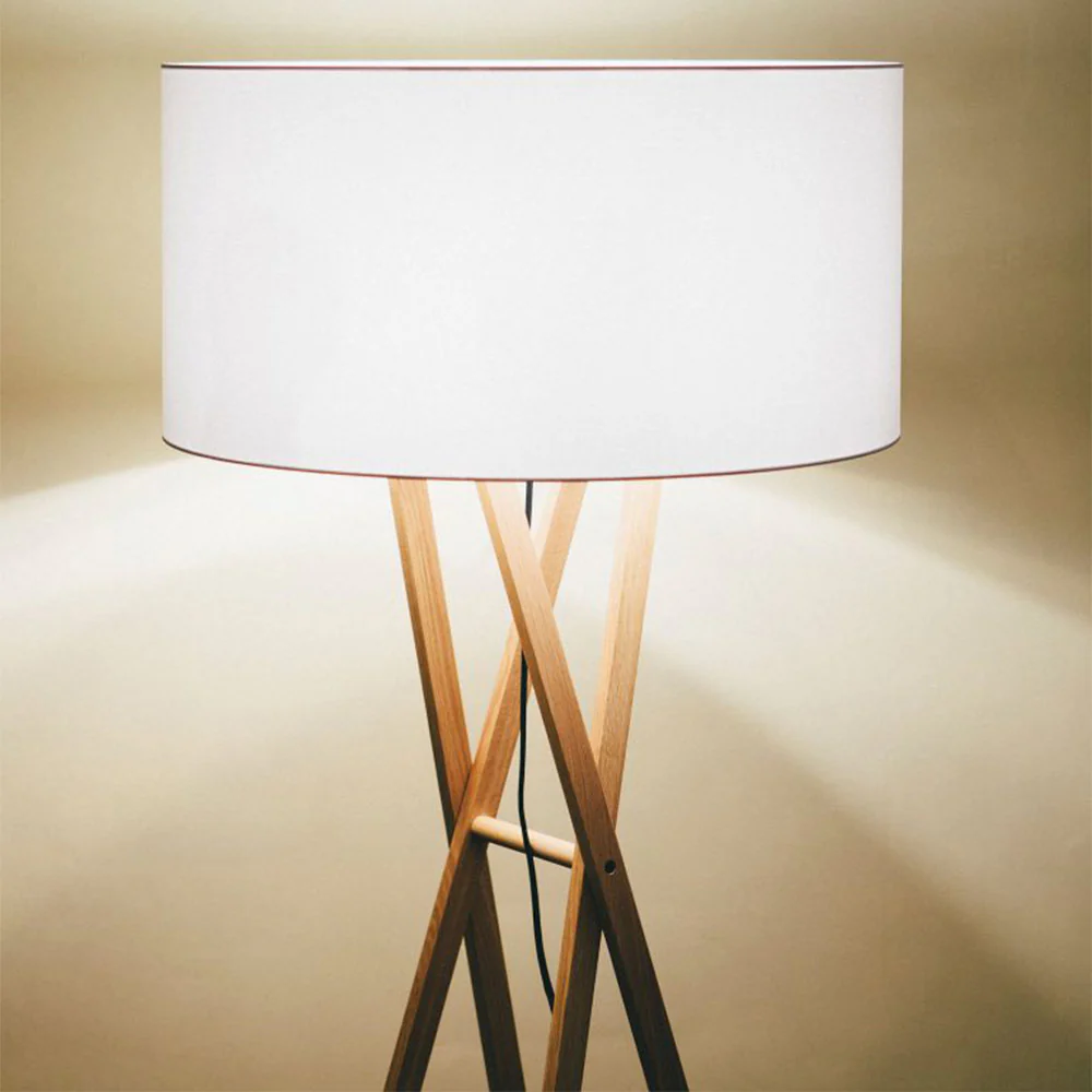 Cala Floor Lamp - Oak, White - Image 3