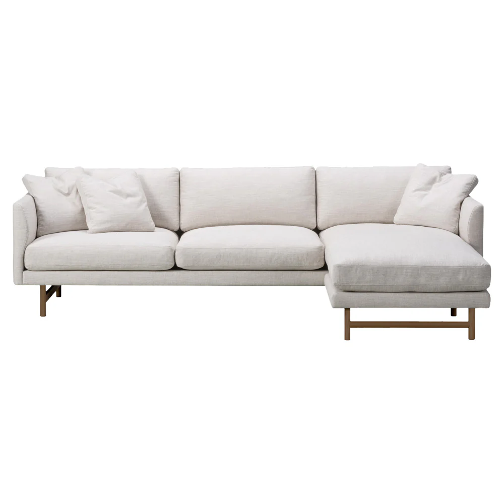 Calmo 80 3 Seater Sectional - Wood Base