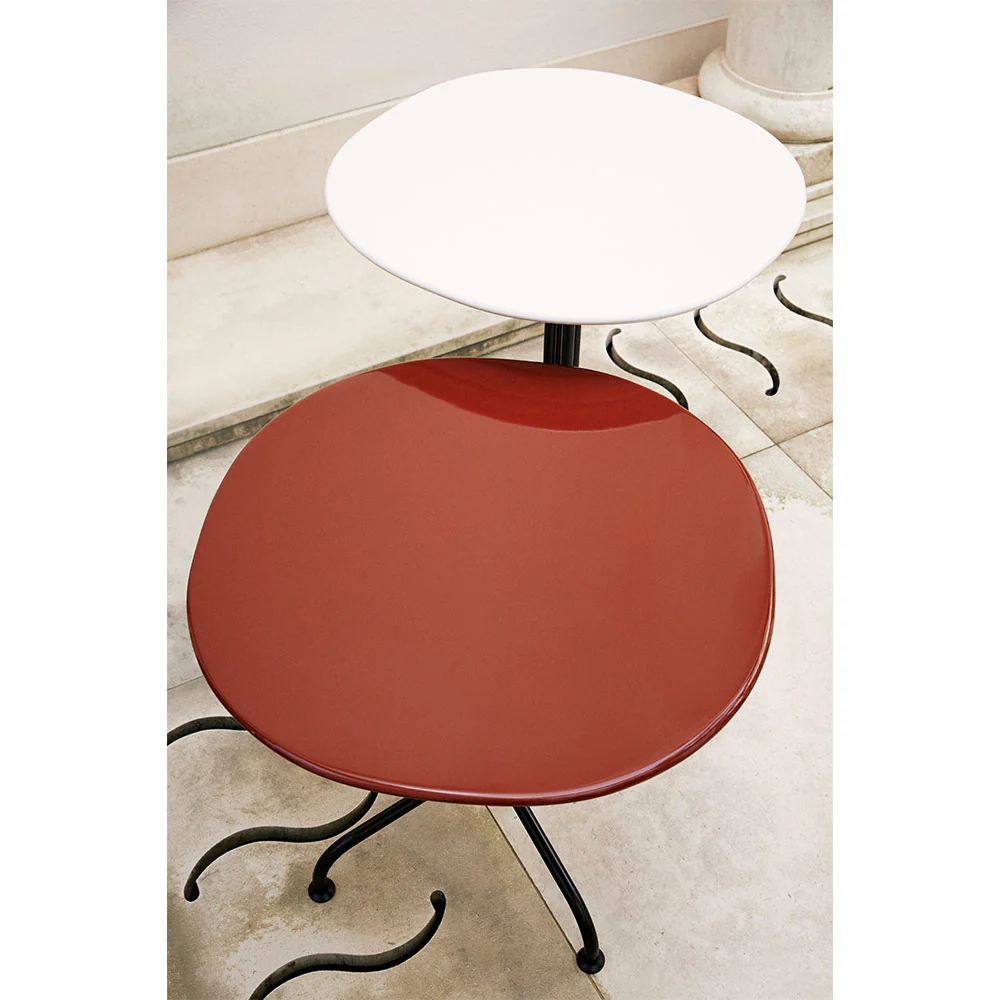 Carmel Bistro Outdoor Lounge Table - Rock Red, Black Base - Image 3