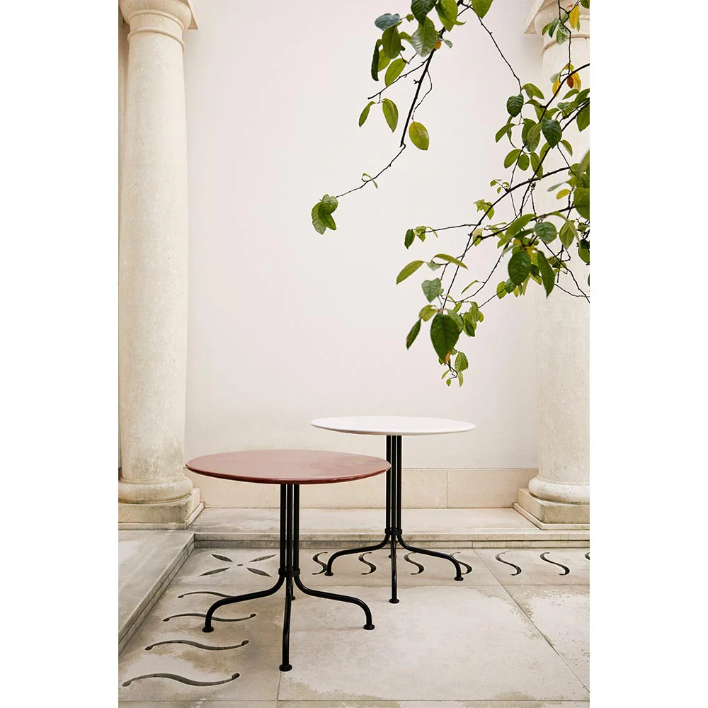 Carmel Bistro Outdoor Lounge Table - Rock Red, Black Base - Image 4