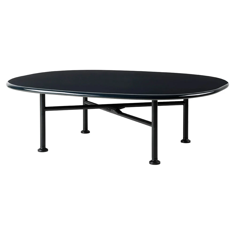 Carmel Small Outdoor Coffee Table - Midnight Black, Black Base