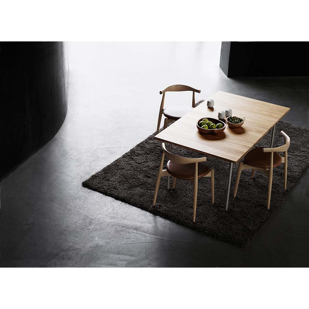 CH20 Elbow Dining Chair - Leather Thor 325, Oak Oil - Image 3