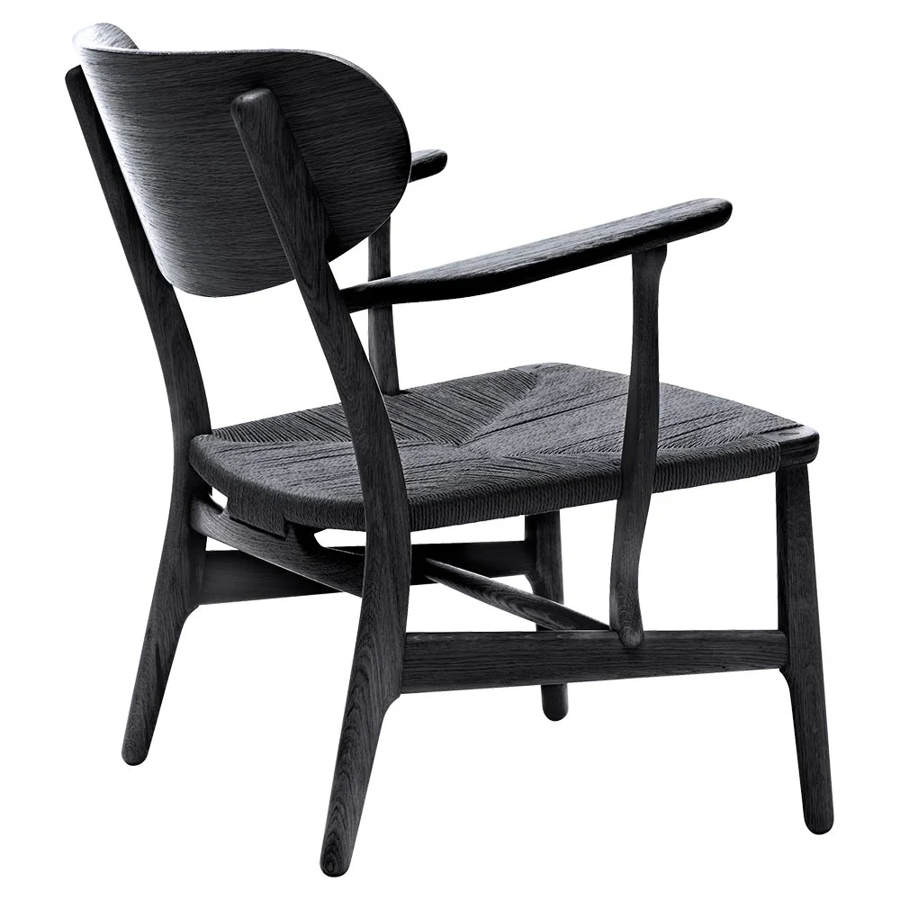 CH22 Lounge Chair - Black Oak - Image 2
