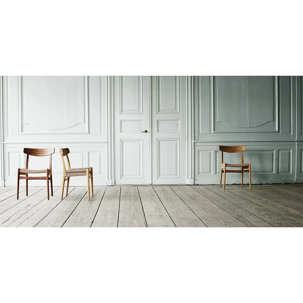 CH23 Dining Chair - Natural Paper Cord, White Oil Oak - Image 5
