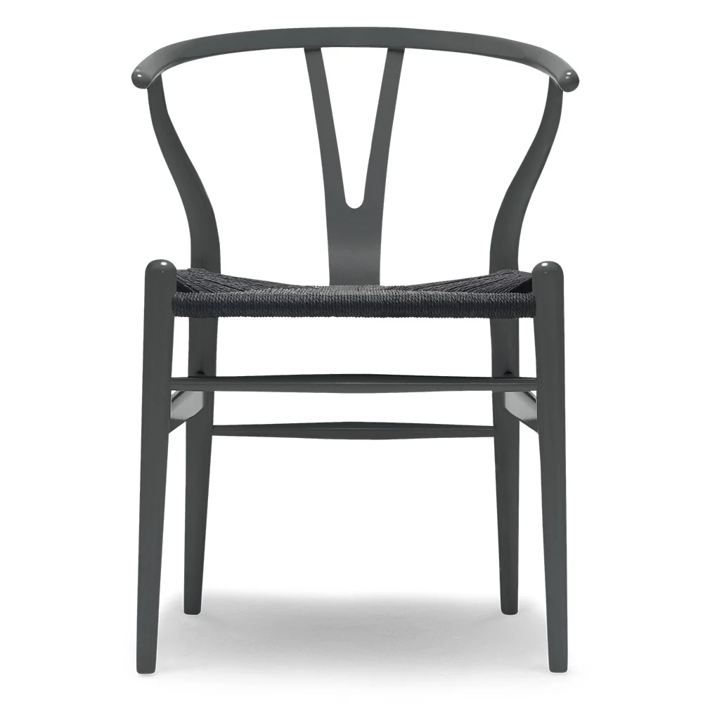 CH24 Wishbone Dining Chair - Anthracite Gray - Image 2
