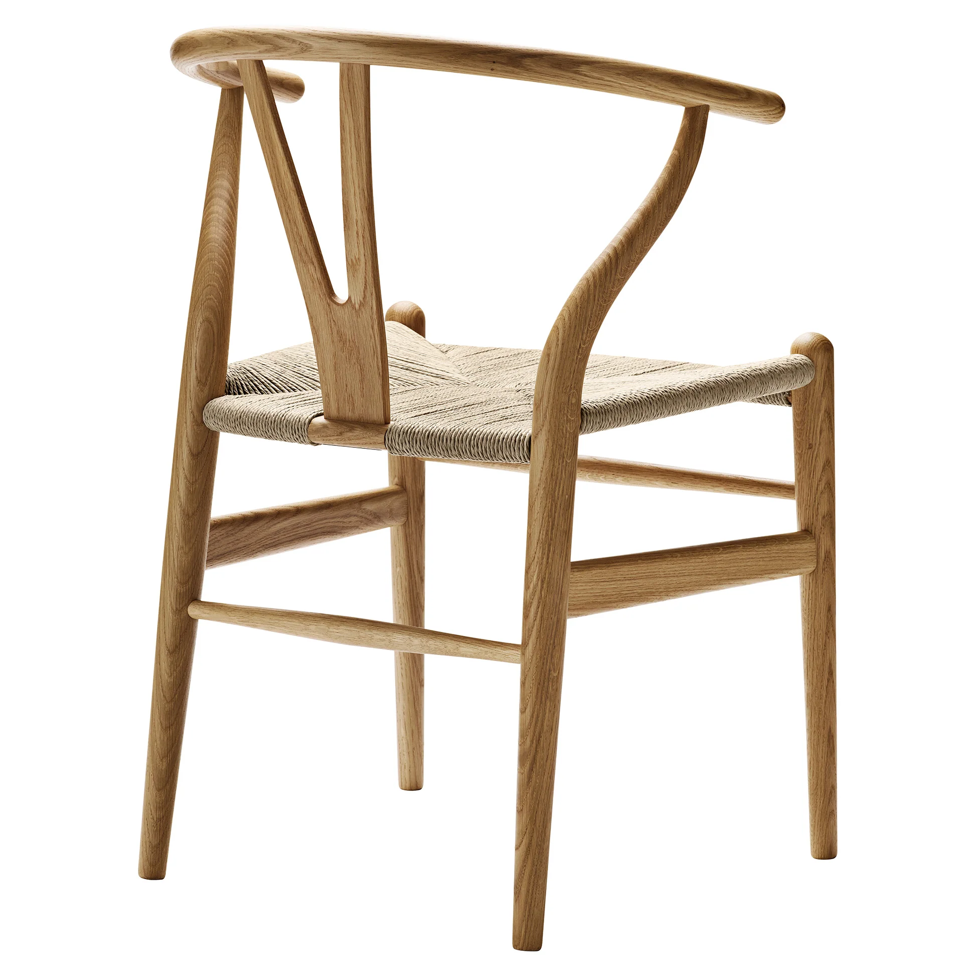 CH24 Wishbone Dining Chair - Natural Paper Cord, Oak Oil - Image 2