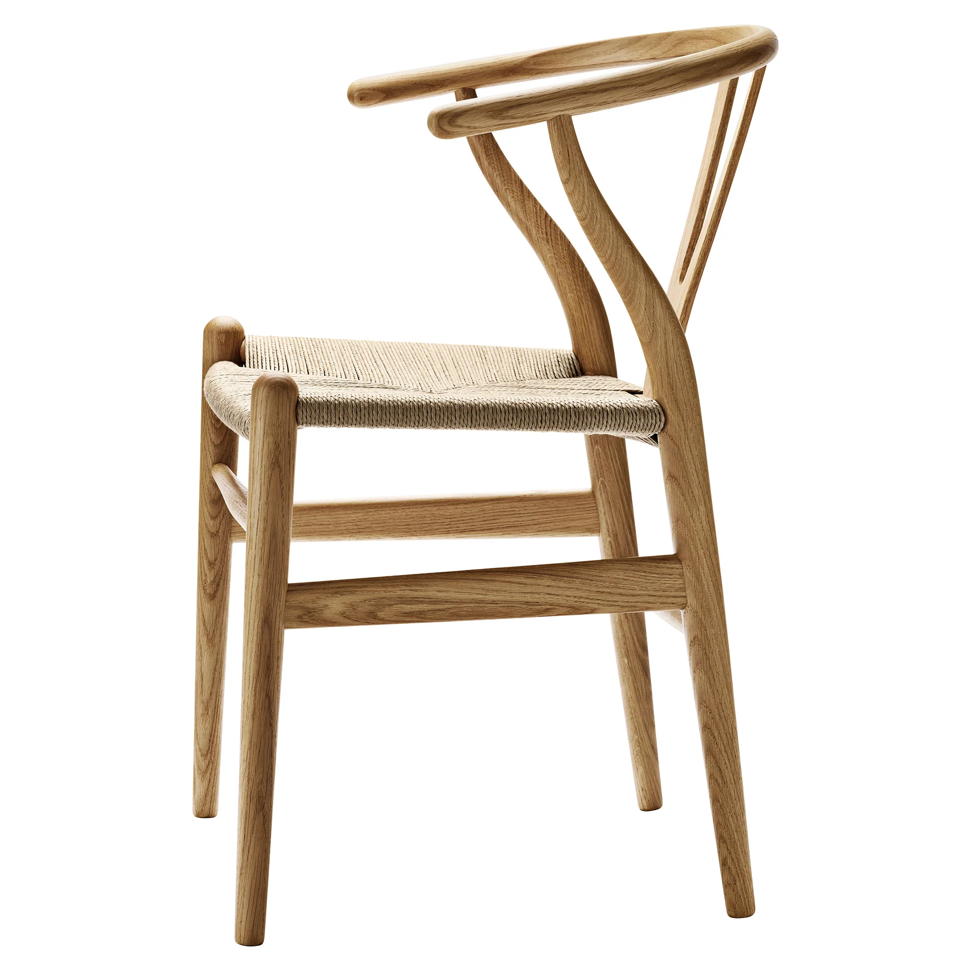 CH24 Wishbone Dining Chair - Natural Paper Cord, Oak Oil - Image 3