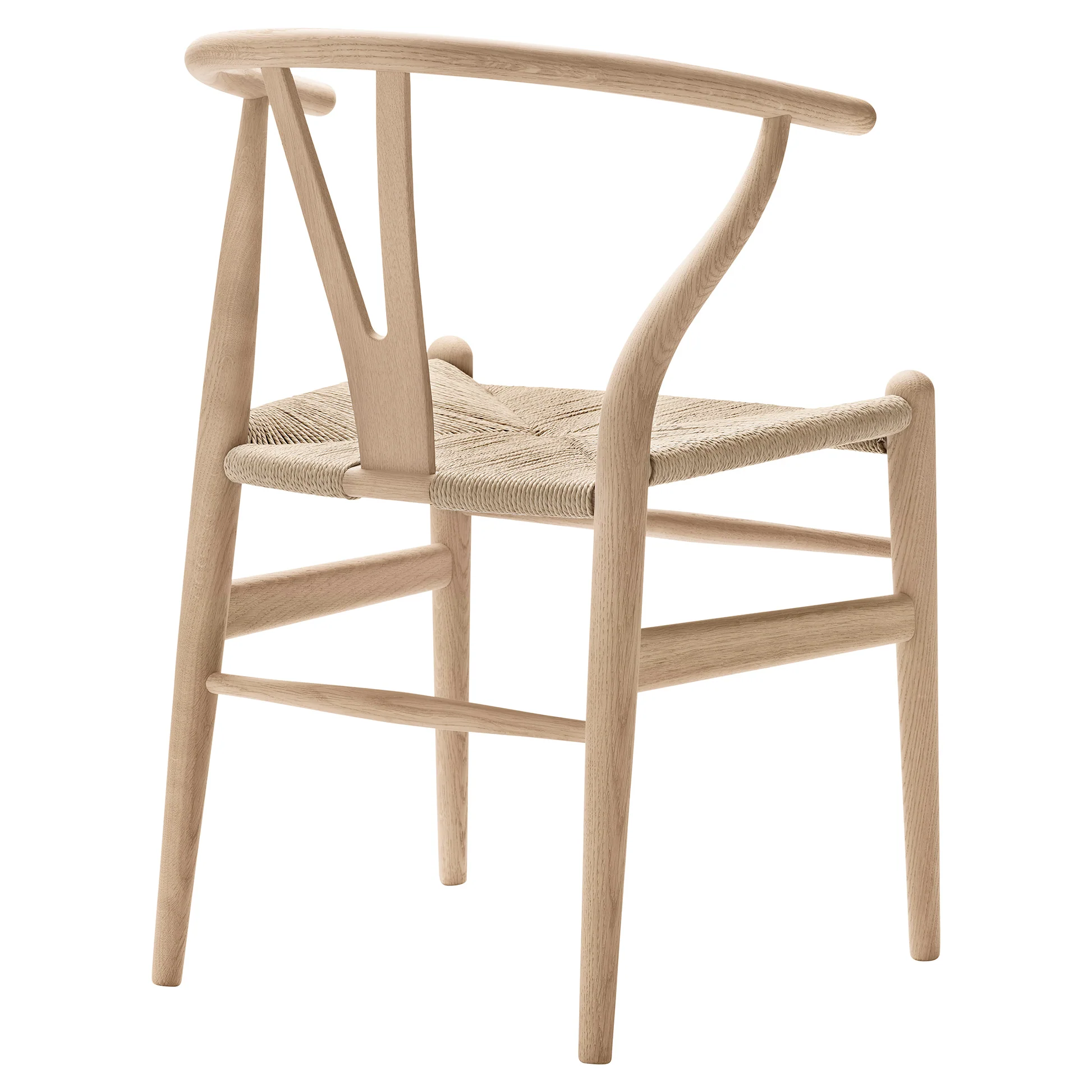CH24 Wishbone Dining Chair - Natural Paper Cord, Oak White Oil - Image 2
