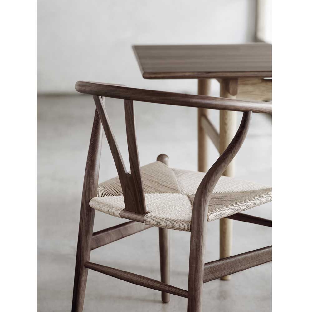 CH24 Wishbone Dining Chair - Natural Paper Cord, Walnut Oil - Image 5
