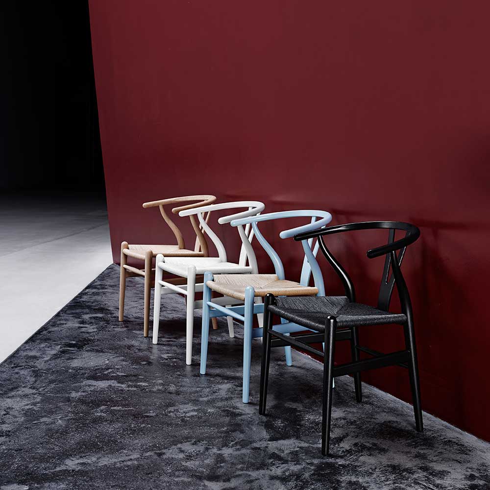 CH24 Wishbone Dining Chair - Orange Red - Image 5