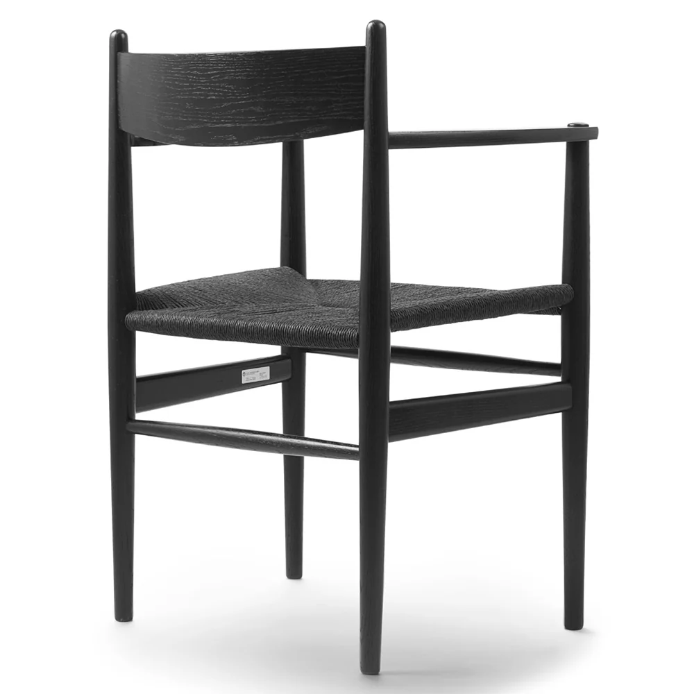 CH37 Dining Chair - Black Paper Cord - Image 2