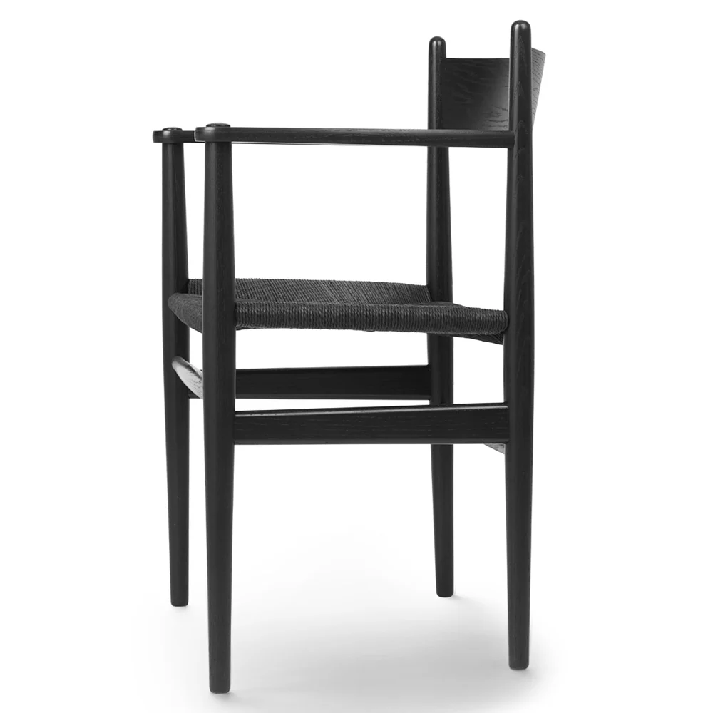 CH37 Dining Chair - Black Paper Cord - Image 3