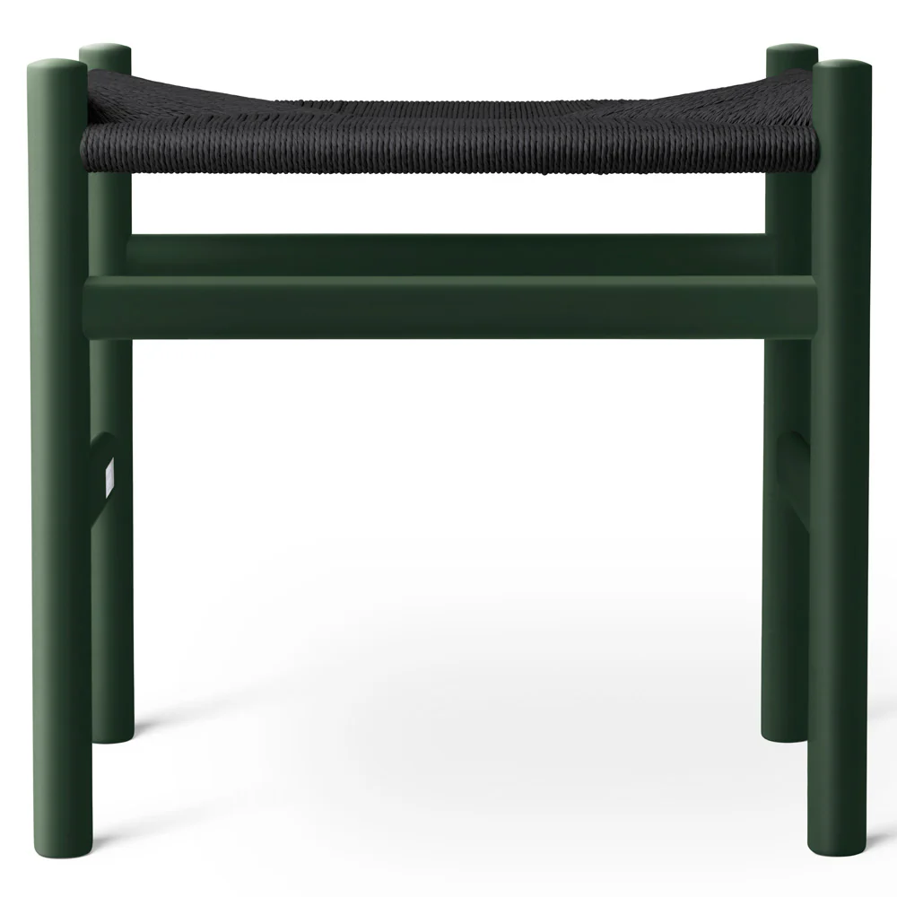 CH53 Footstool - Black Paper Cord - Image 3