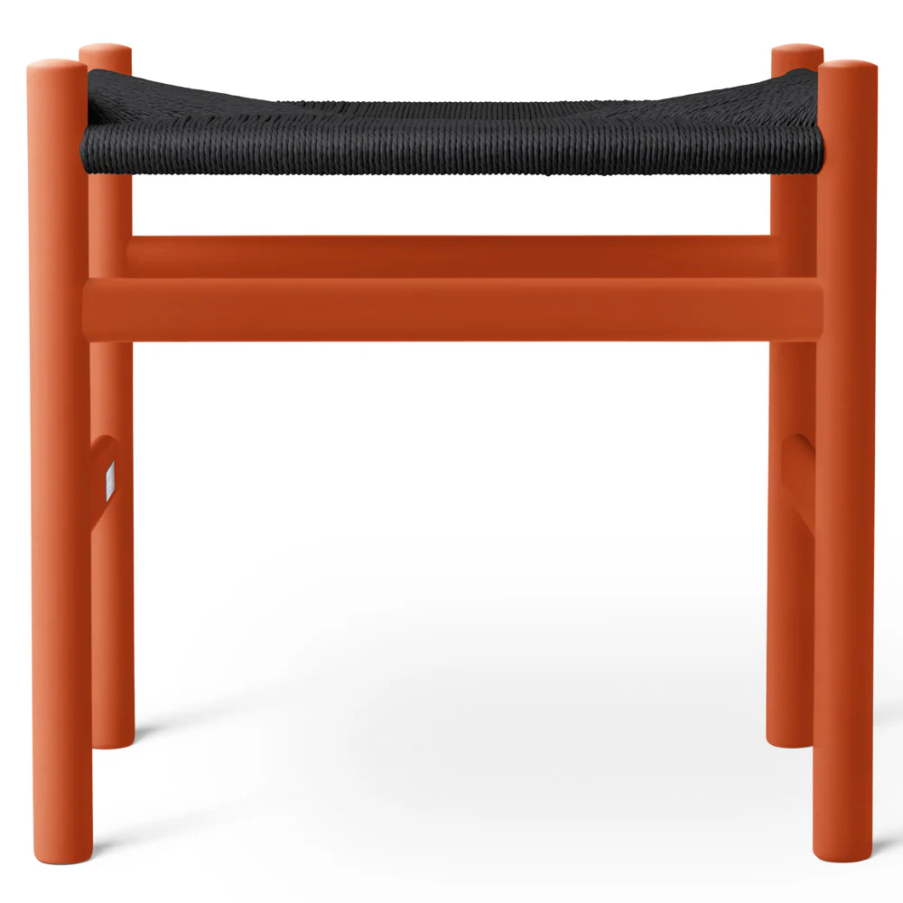 CH53 Footstool - Black Paper Cord - Image 4