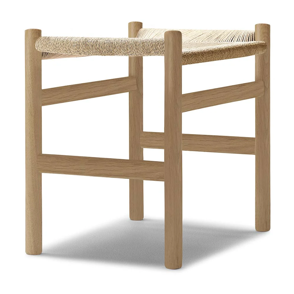 CH53 Footstool - Natural Paper Cord - Image 2
