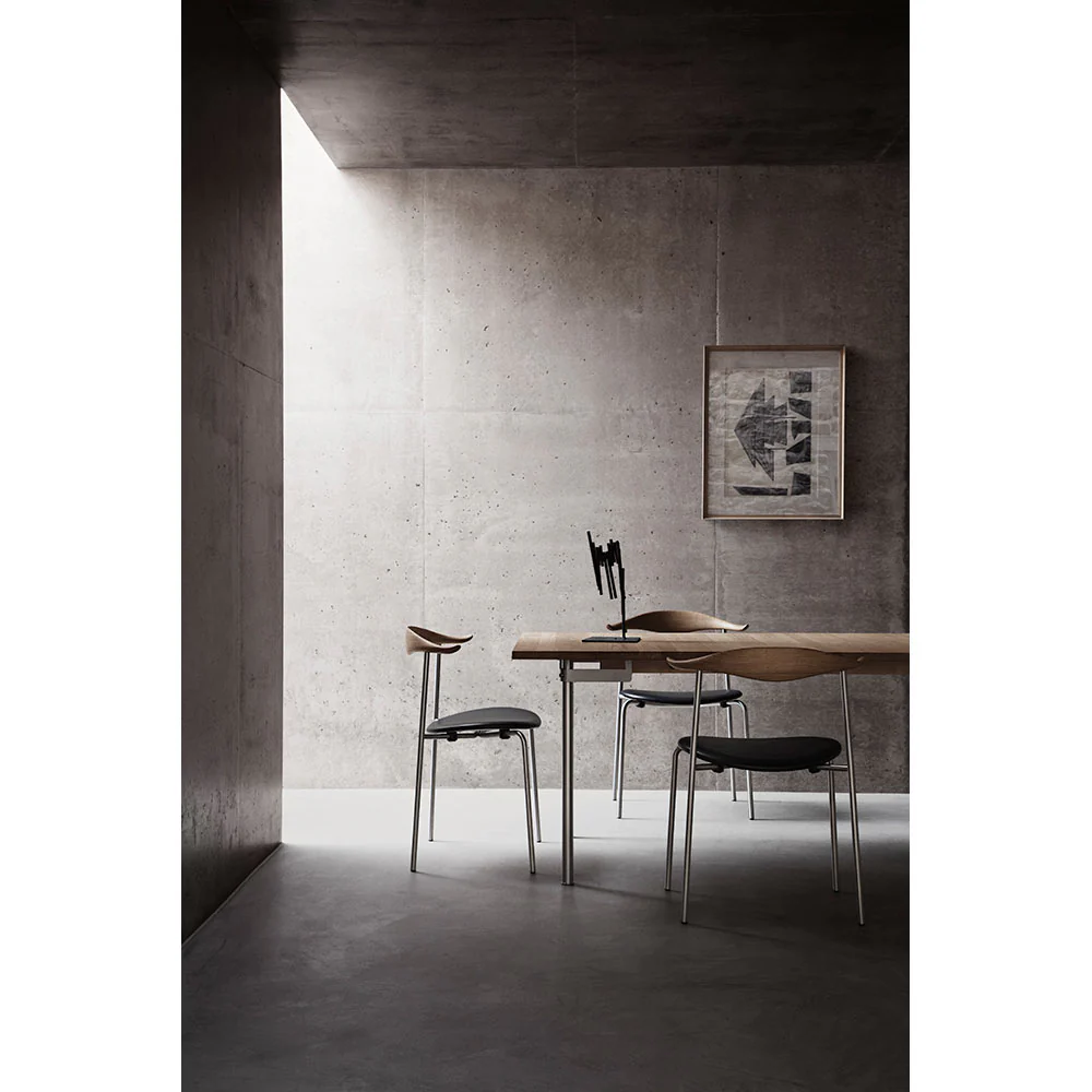 CH88T Dining Chair - Beech, Stainless Steel - Image 4