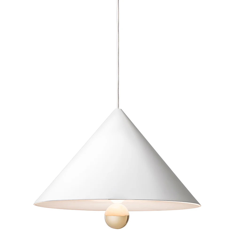 Cherry Large Pendant - White, Gold - Image 2