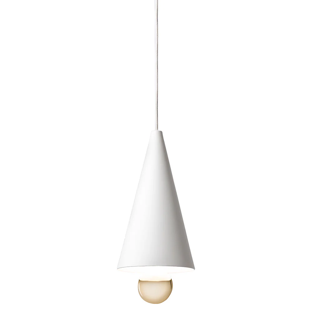 Cherry Small Pendant - White, Gold - Image 2