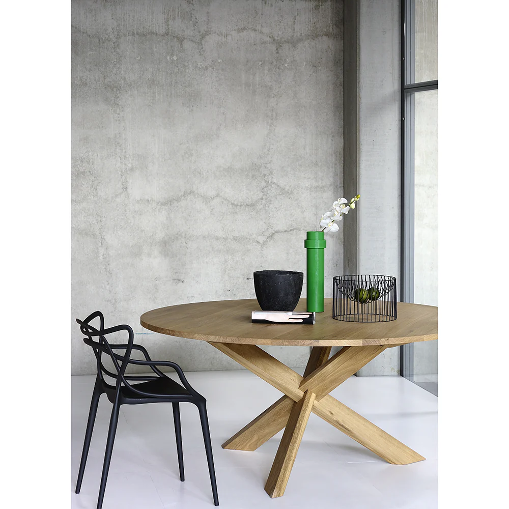 Circle Dining Table - Oak - Image 3