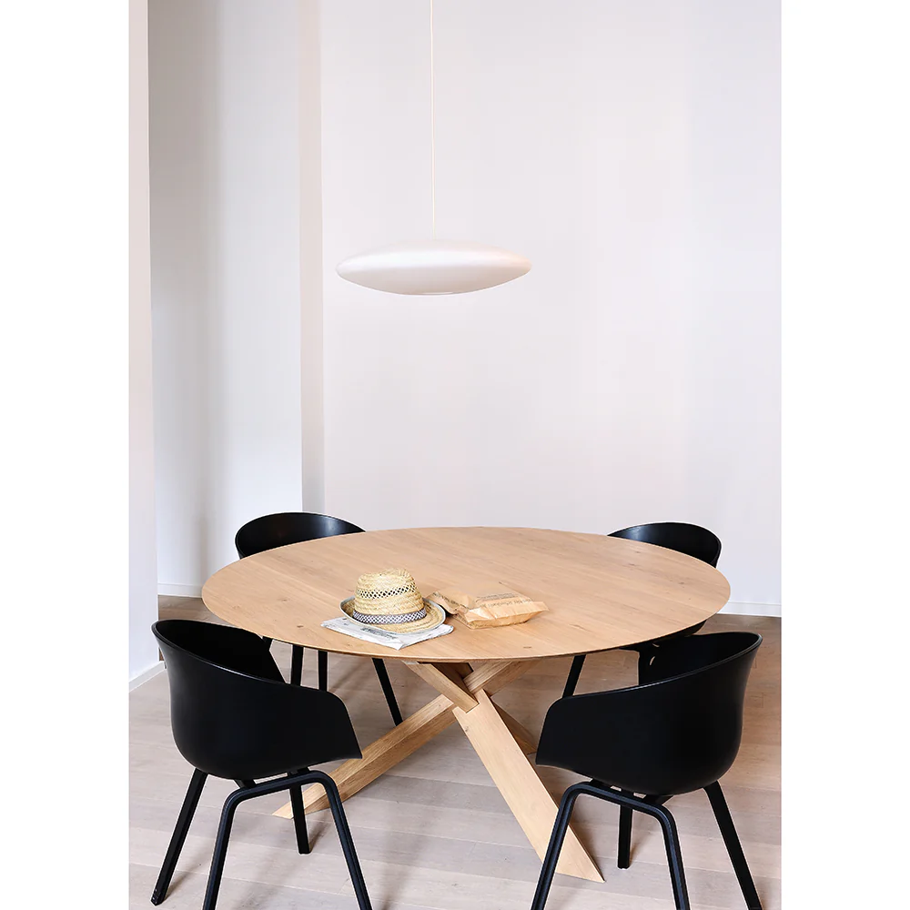 Circle Dining Table - Oak - Image 4