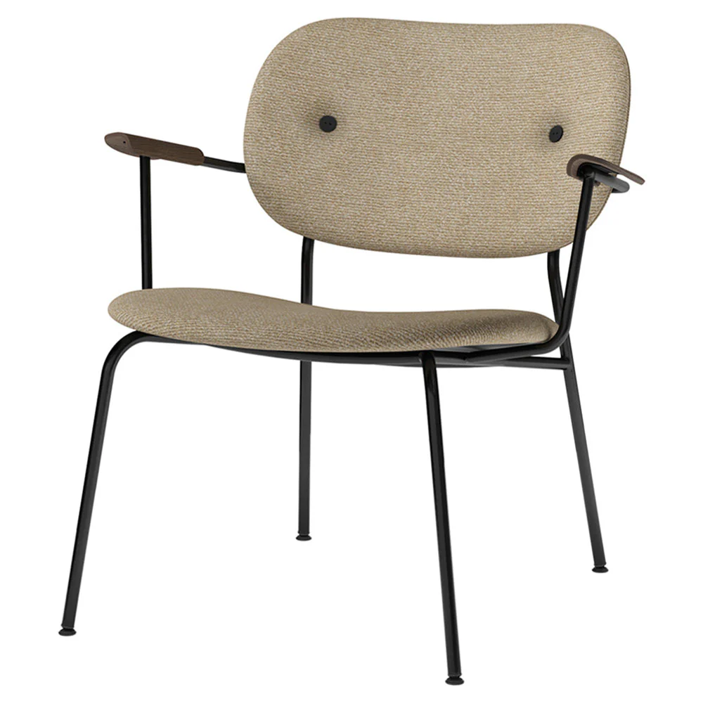 Co Fully Upholstered Lounge Chair - Dark Stained Oak
