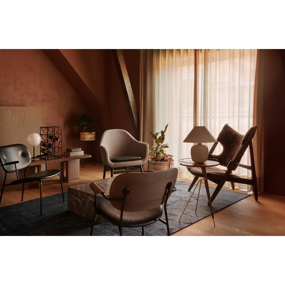 Co Fully Upholstered Lounge Chair - Dark Stained Oak - Image 8