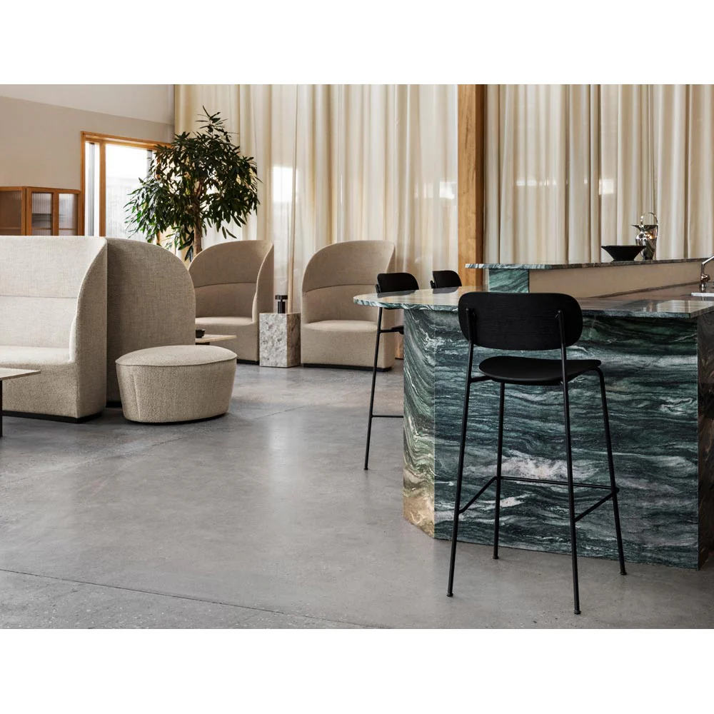 Co Seat Upholstered Bar Counter Chair - Black Oak - Image 5