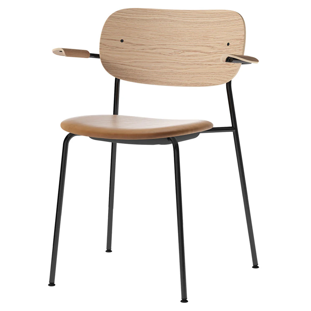 Co Seat Upholstered Dining Armchair - Natural Oak