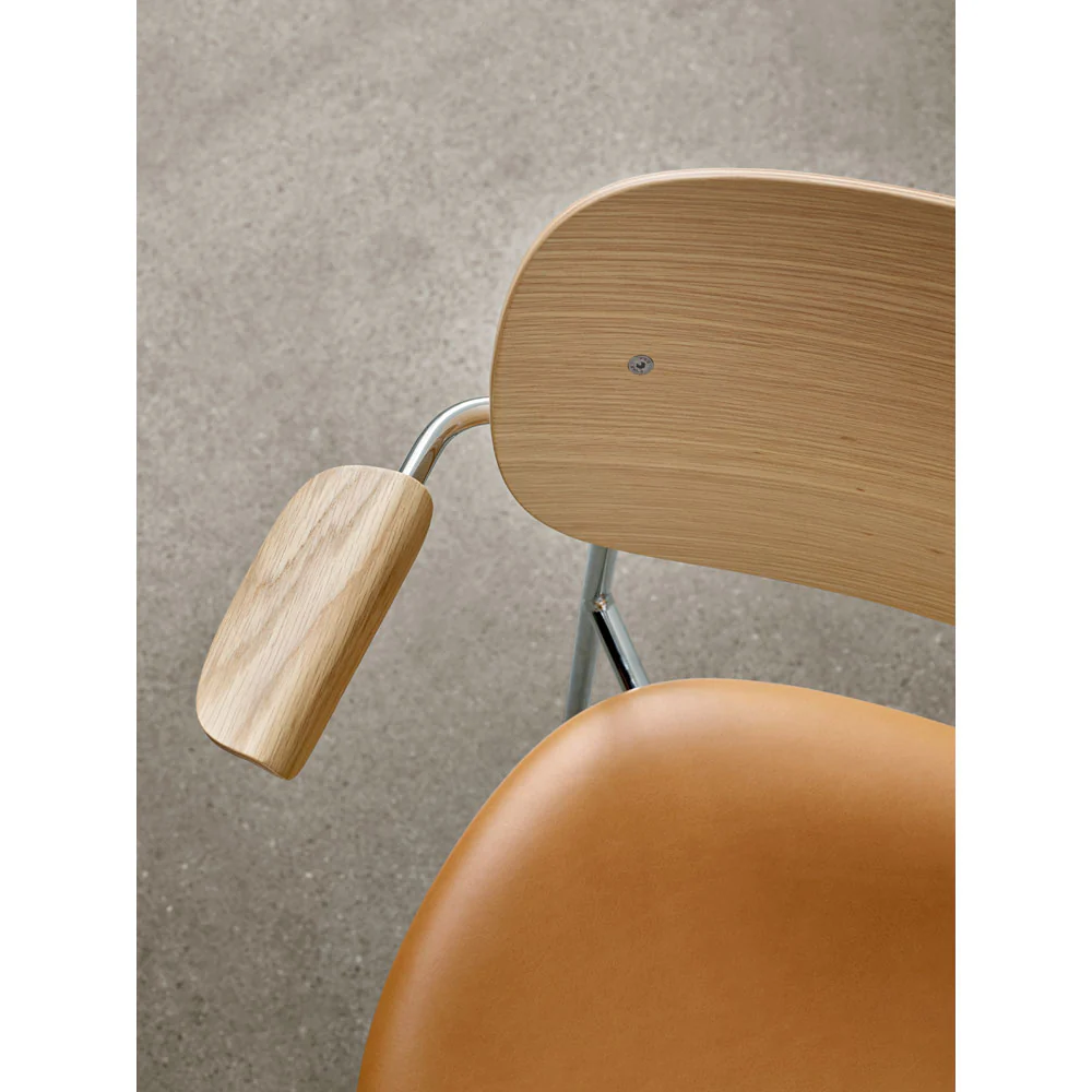 Co Seat Upholstered Dining Armchair - Natural Oak - Image 5