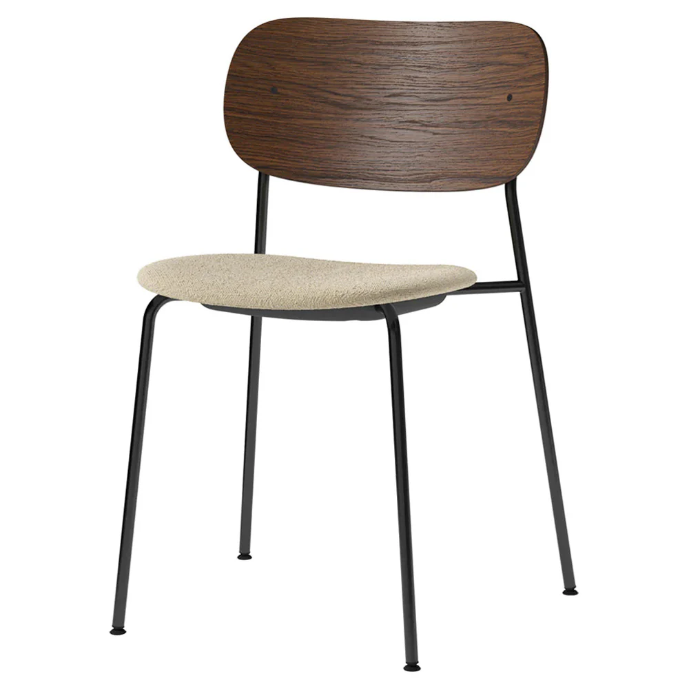 Co Seat Upholstered Dining Chair - Dark Stained Oak
