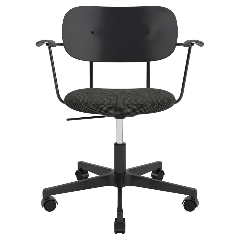 Co Seat Upholstered Task Armchair - Black Oak