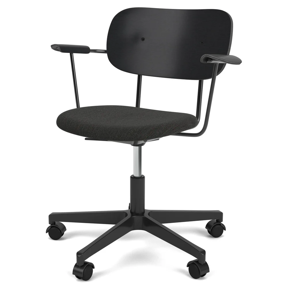 Co Seat Upholstered Task Armchair - Black Oak - Image 2