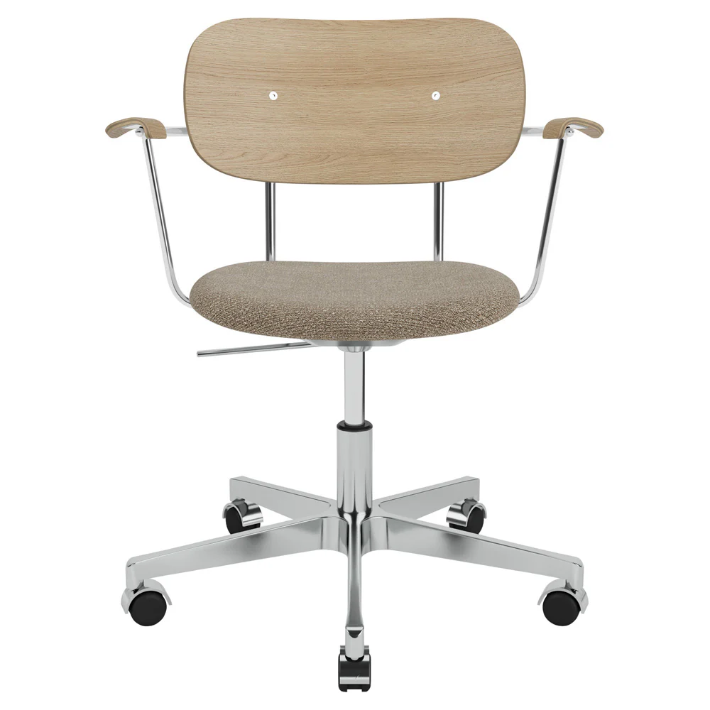 Co Seat Upholstered Task Armchair - Natural Oak
