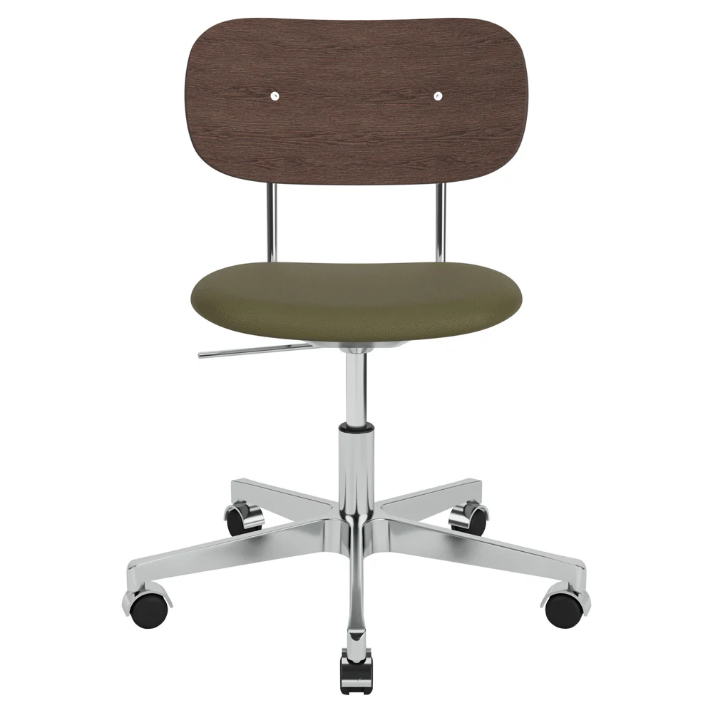 Co Seat Upholstered Task Chair - Dark Stained Oak