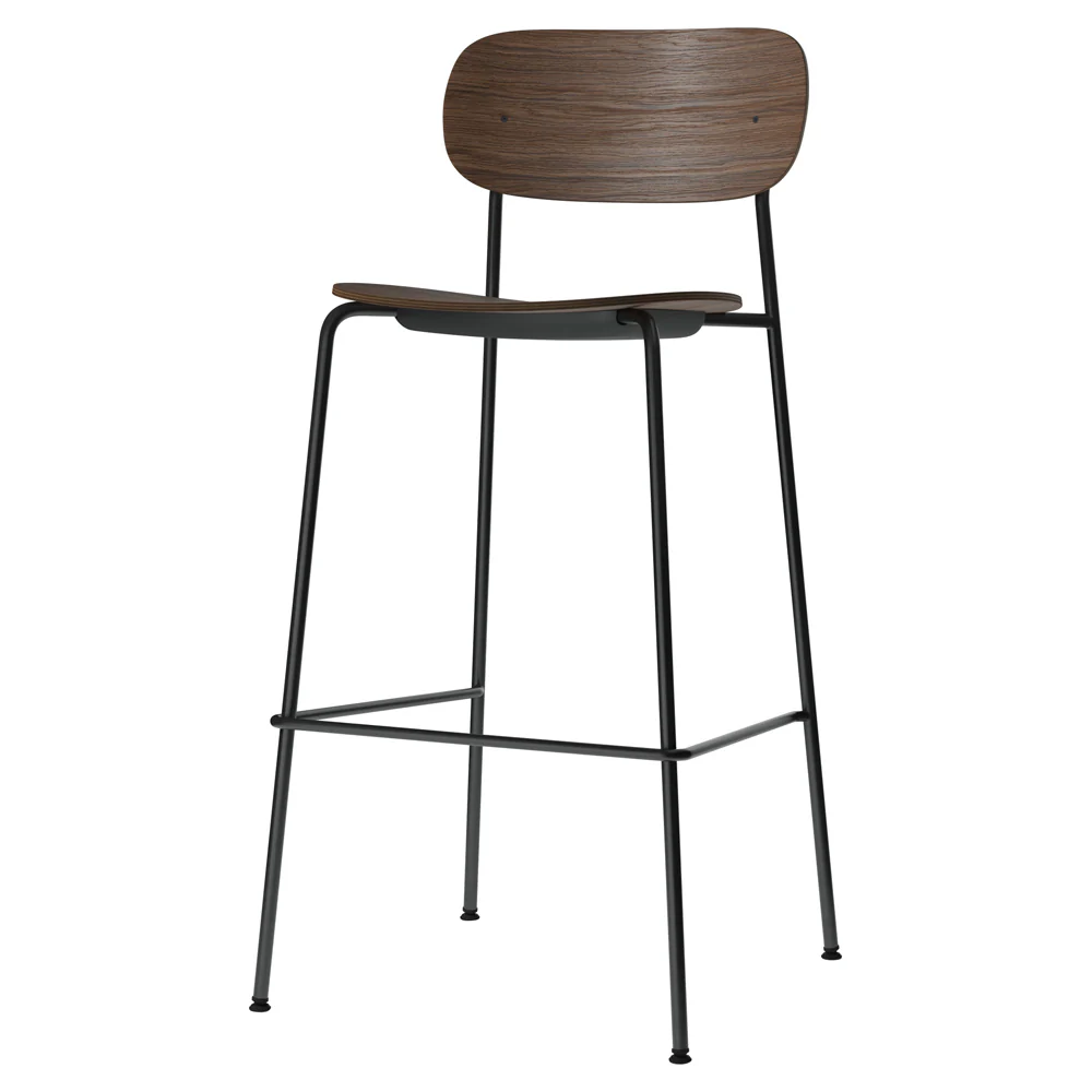 Co Unupholstered Bar Counter Chair - Dark Stained Oak