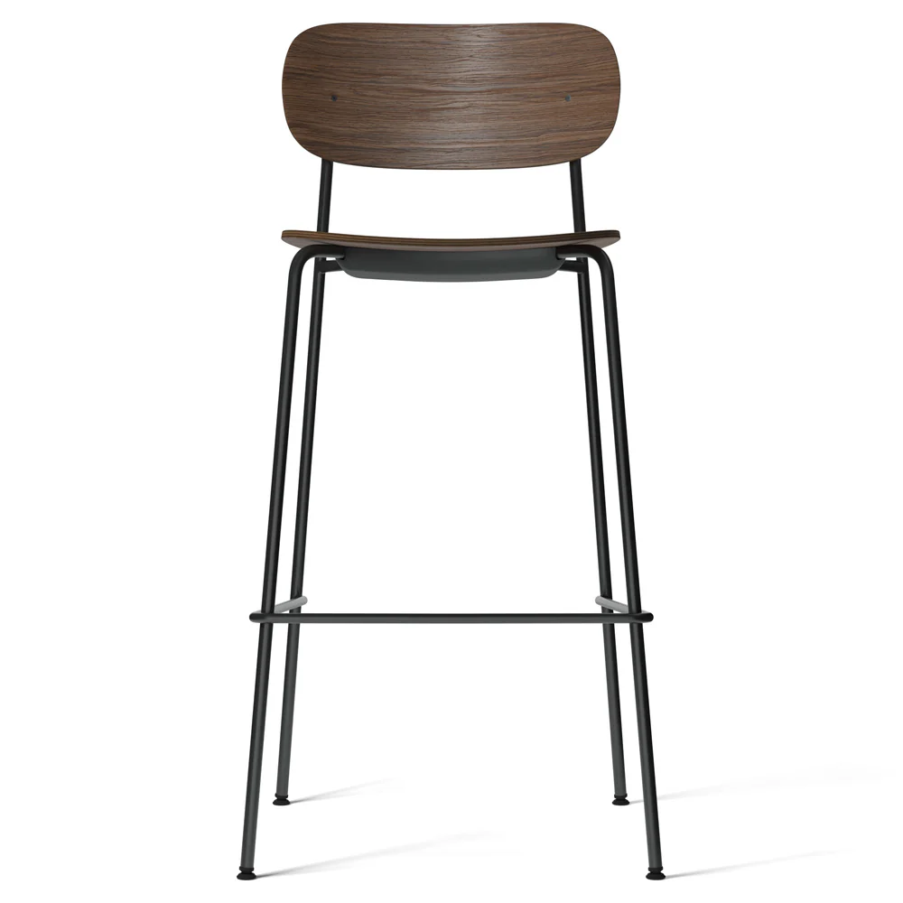 Co Unupholstered Bar Counter Chair - Dark Stained Oak - Image 2