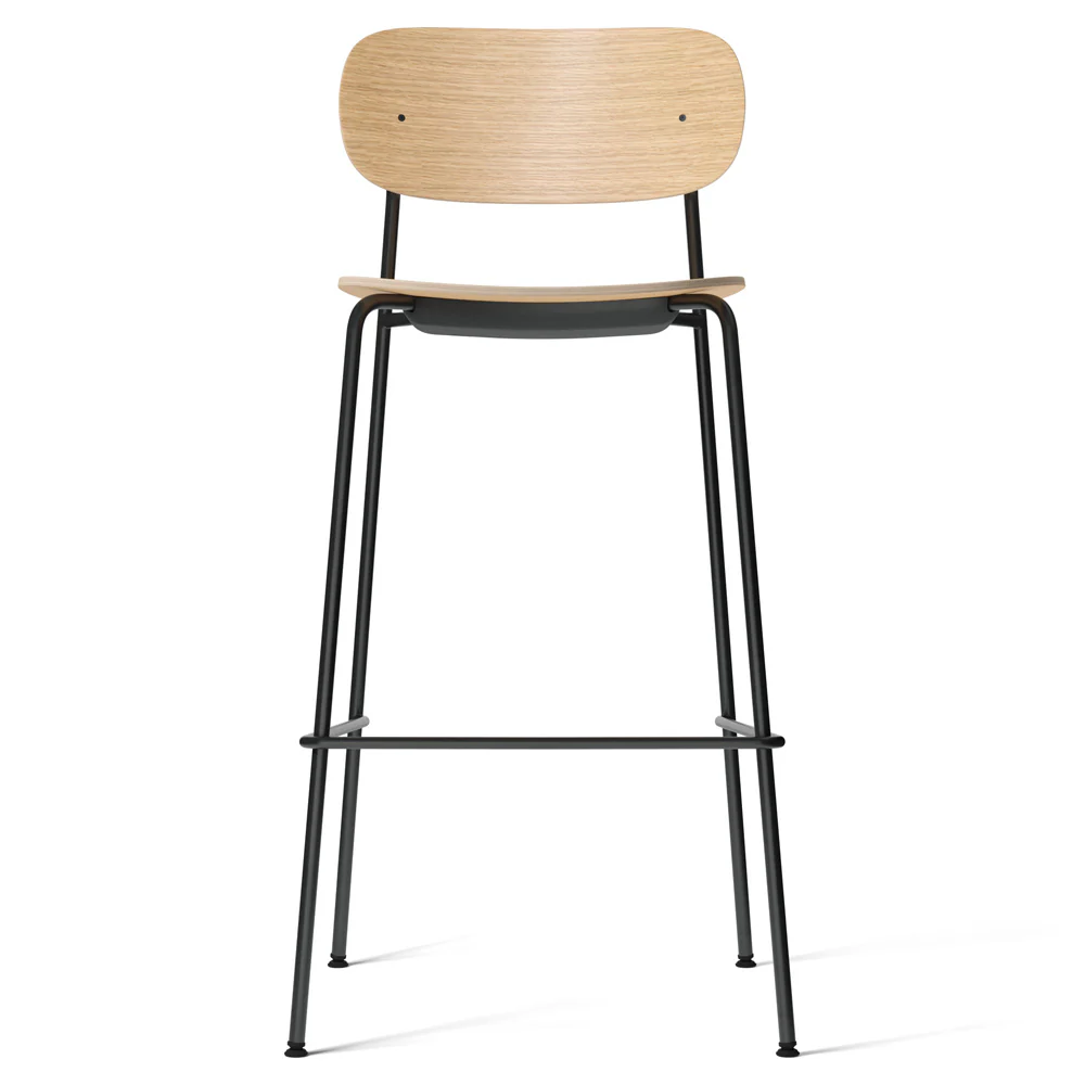 Co Unupholstered Bar Counter Chair - Natural Oak - Image 2