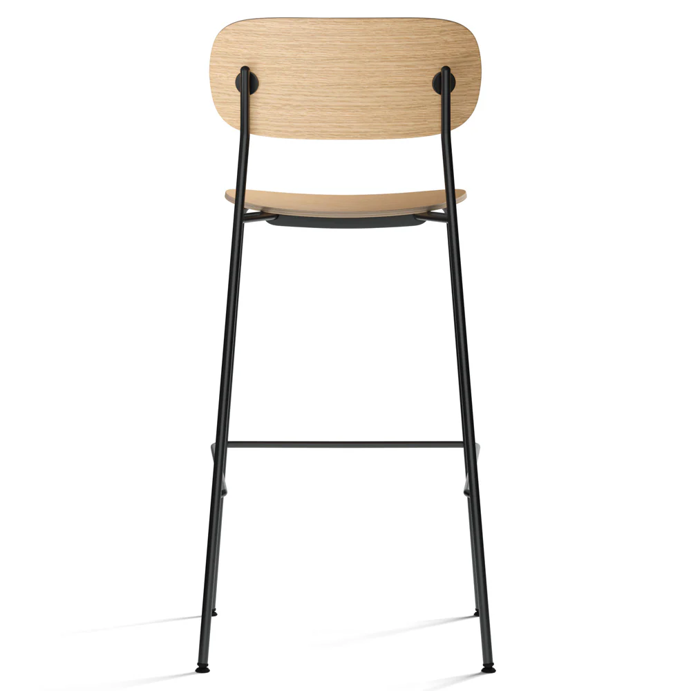 Co Unupholstered Bar Counter Chair - Natural Oak - Image 3