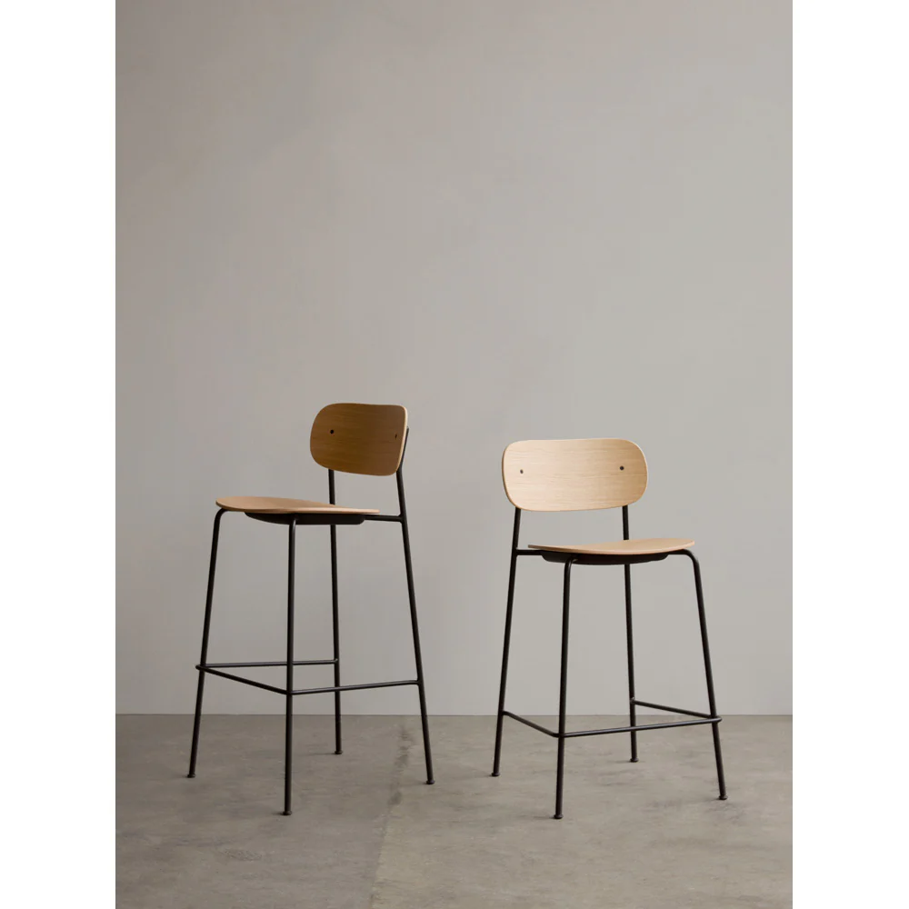 Co Unupholstered Bar Counter Chair - Natural Oak - Image 4