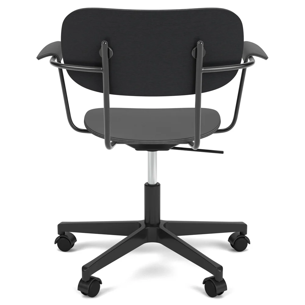 Co Unupholstered Task Armchair - Black Base, Black Oak - Image 3