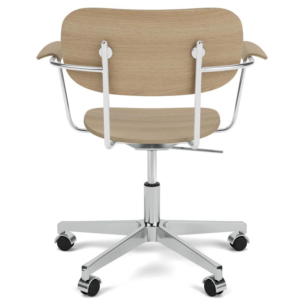 Co Unupholstered Task Armchair - Polished Base, Natural Oak - Image 3