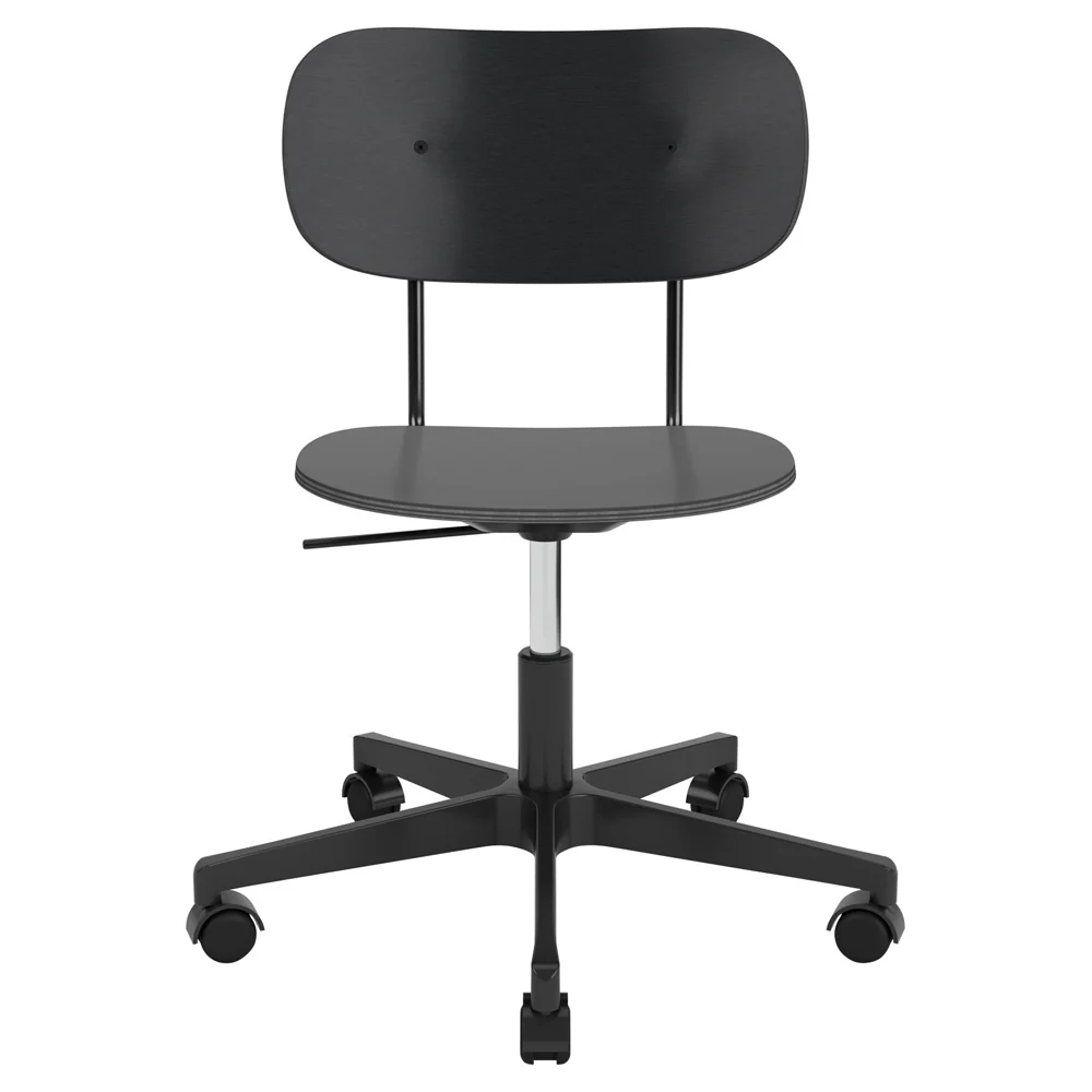 Co Unupholstered Task Chair - Black Base, Black Oak