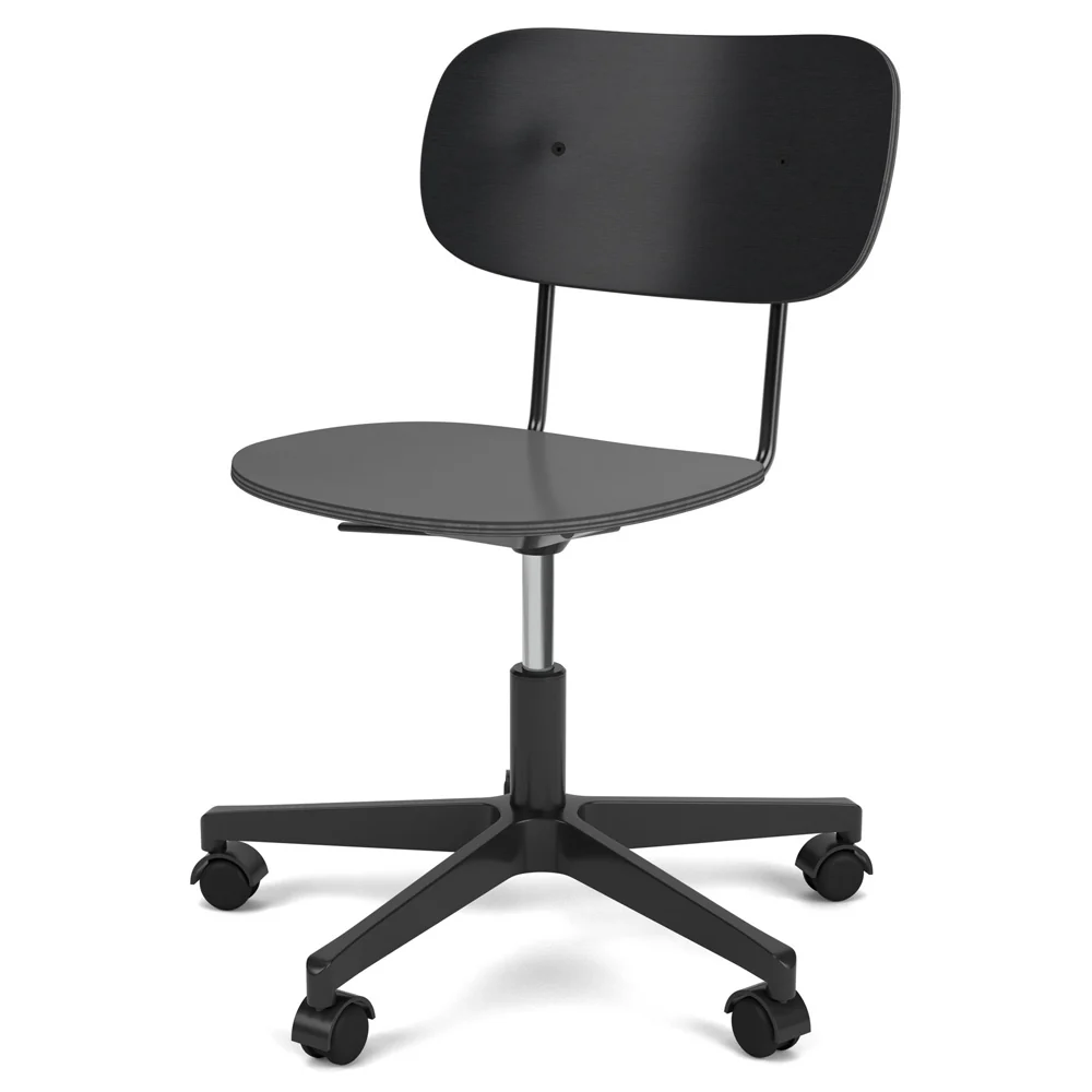 Co Unupholstered Task Chair - Black Base, Black Oak - Image 2