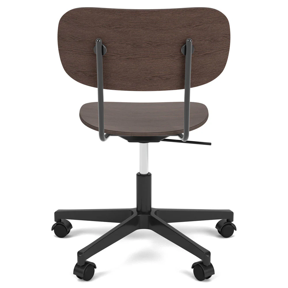 Co Unupholstered Task Chair - Black Base, Dark Stained Oak - Image 3