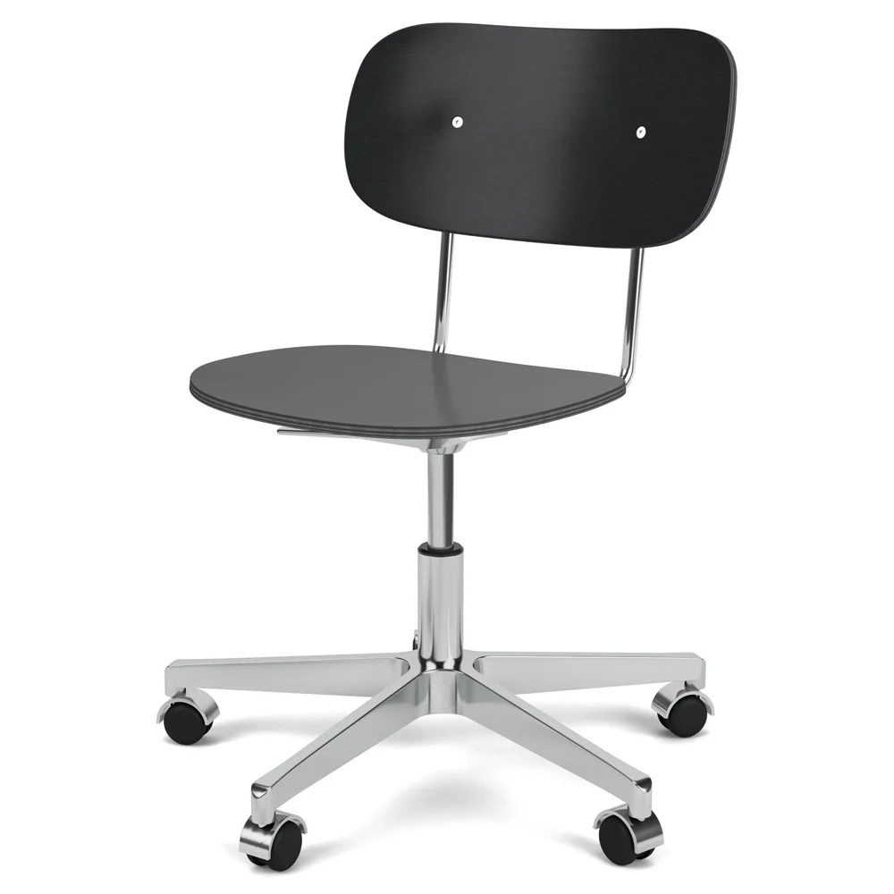 Co Unupholstered Task Chair - Polished Base, Black Oak - Image 2