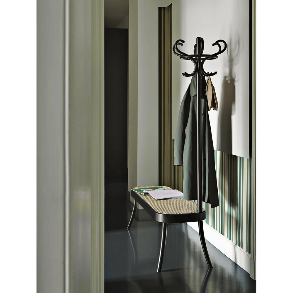 Coat Rack Bench - Cane, Black - Image 5