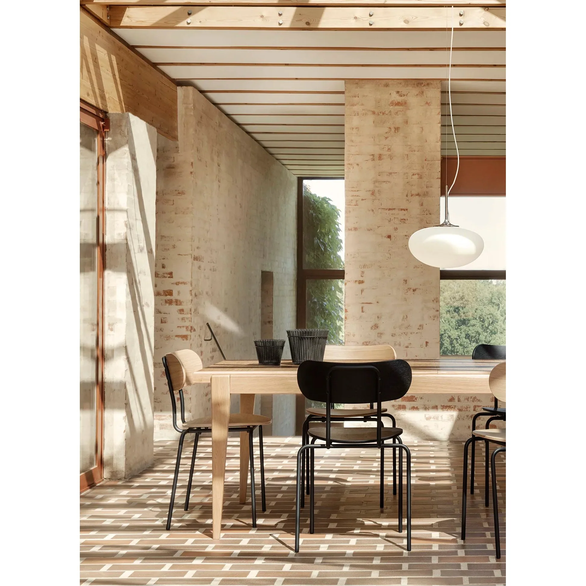 Coco Dining Chair - Unupholstered, 4-Legged Stackable, Black Base - Image 11