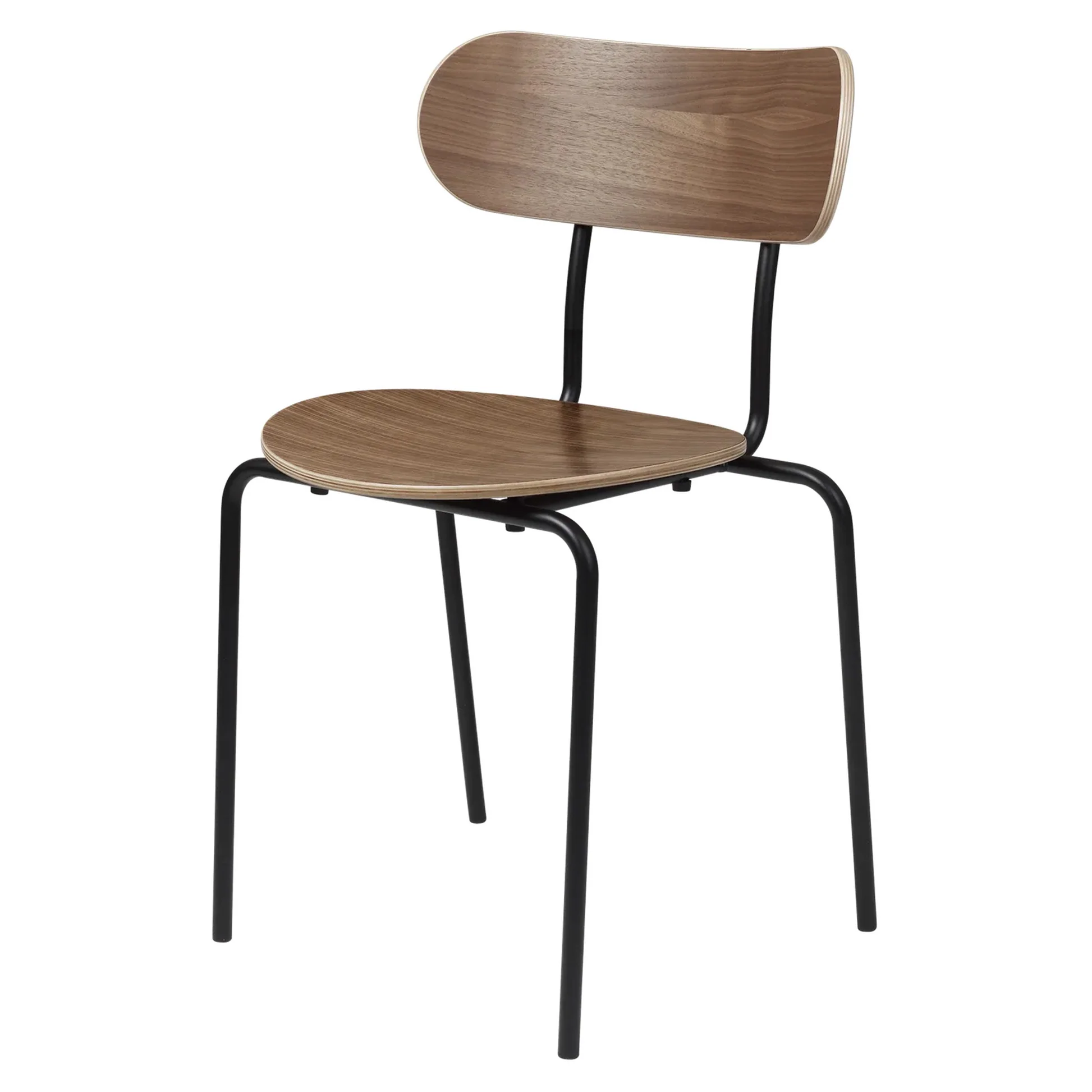 Coco Dining Chair - Unupholstered, 4-Legged Stackable, Black Base - Image 3