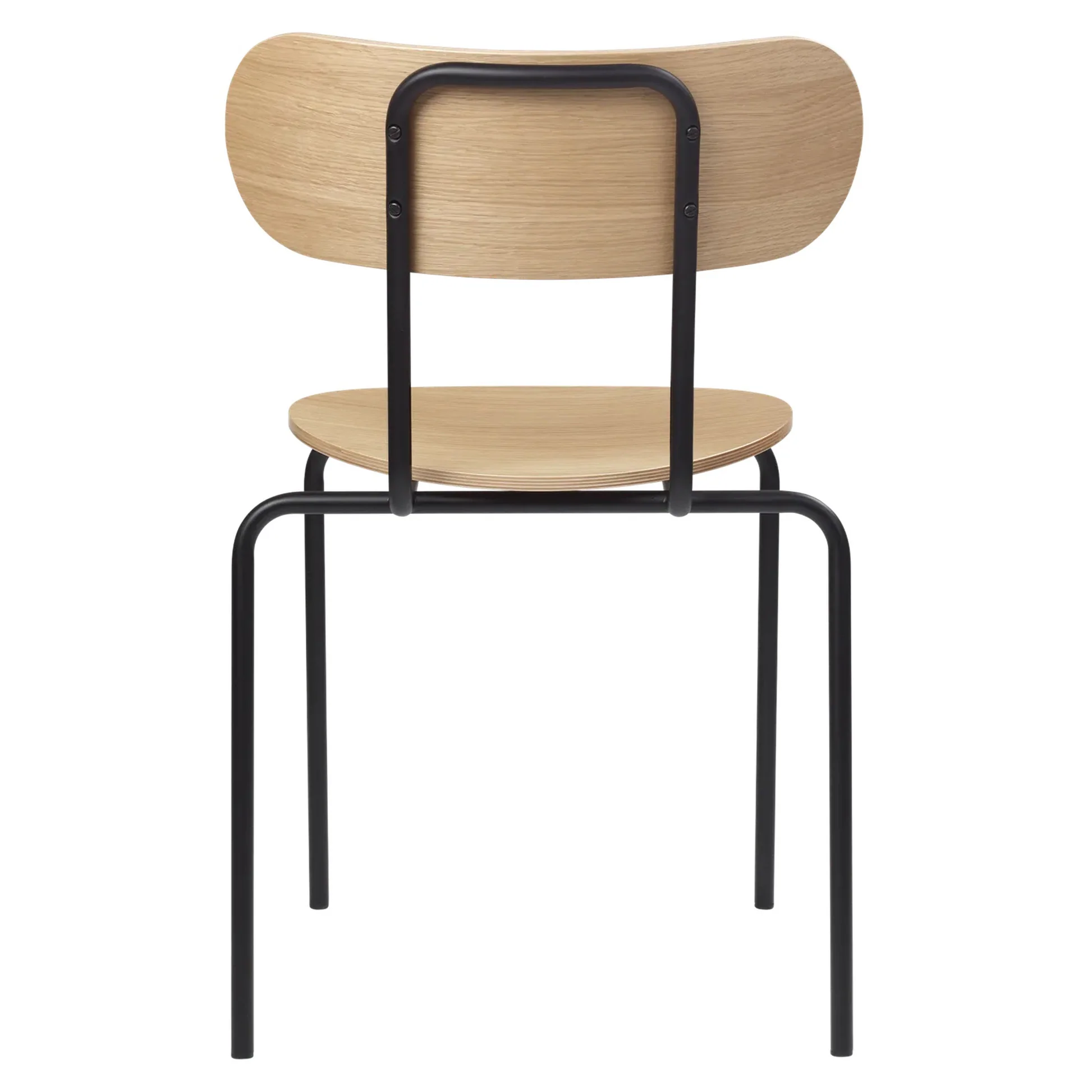 Coco Dining Chair - Unupholstered, 4-Legged Stackable, Black Base - Image 8