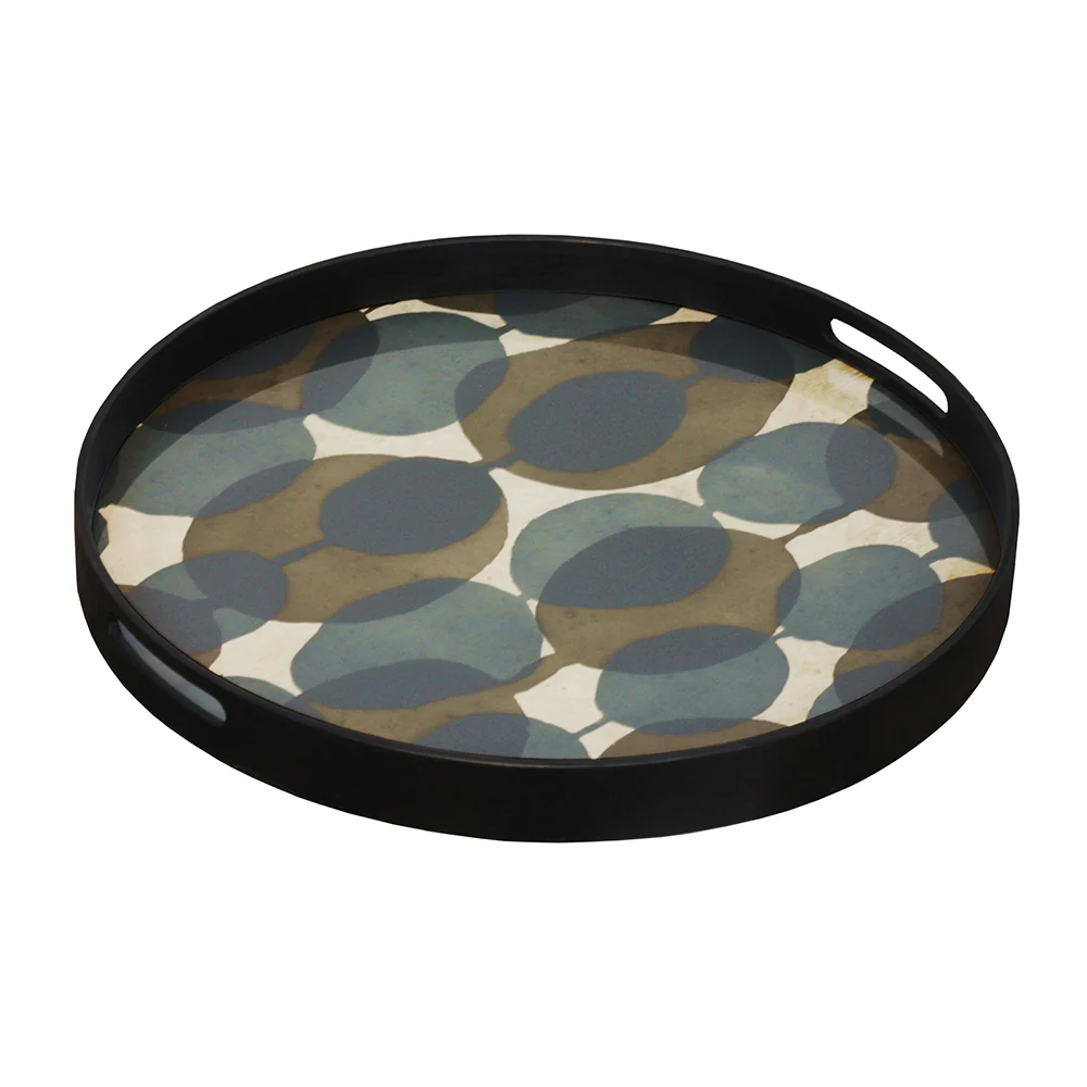Connected Dots Glass Tray - Round, Small - Image 2